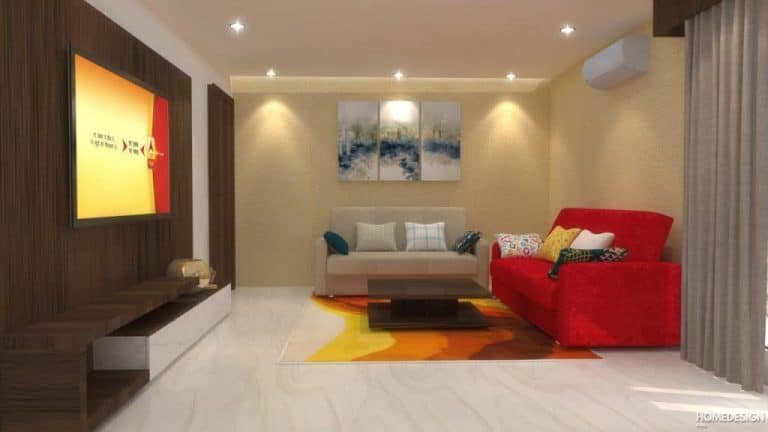Living room interior by HDP in Lucknow