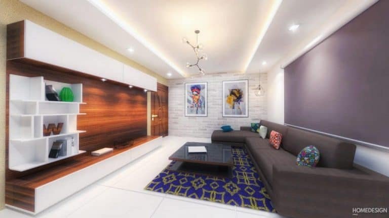 Living room interior by HDP in Lucknow