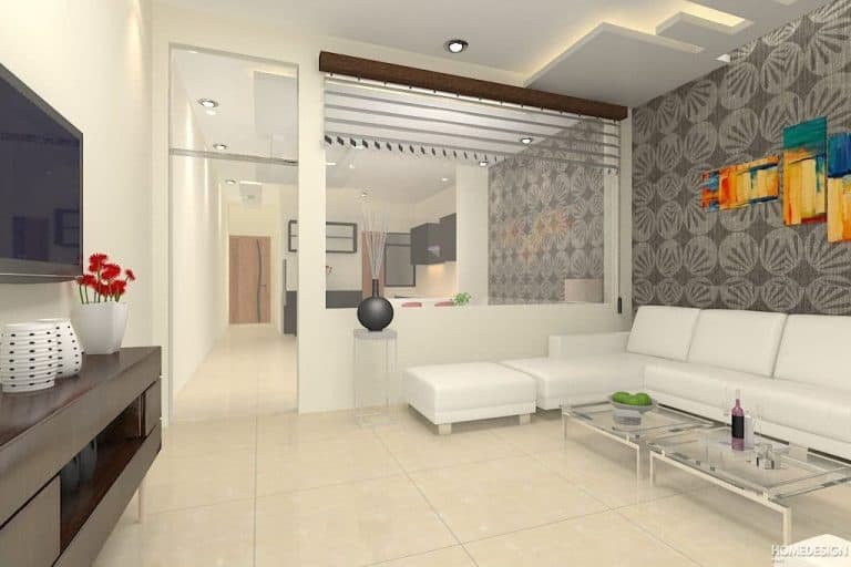 Living room interior by HDP in Lucknow