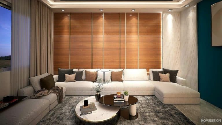 Living room interior by HDP in Lucknow