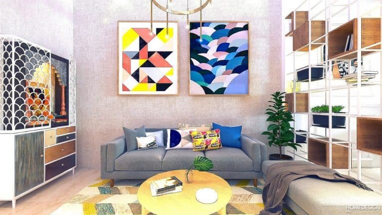 Living room interior by HDP in Lucknow