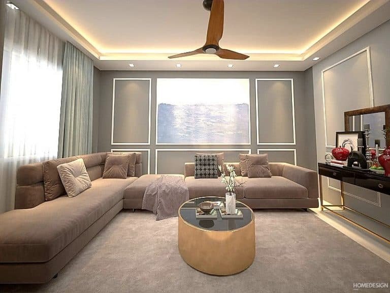 Living room interior by HDP in Lucknow