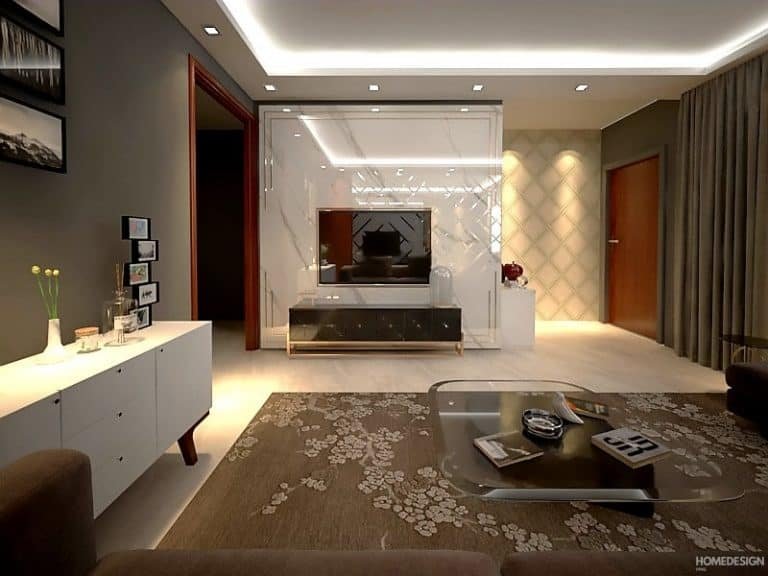 Living room interior by HDP in Lucknow