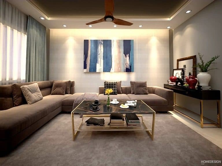 Living room interior by HDP in Lucknow