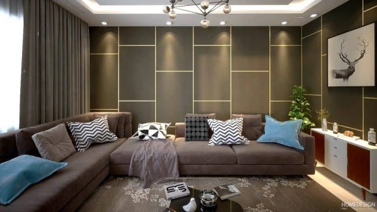 Living room interior by HDP in Lucknow