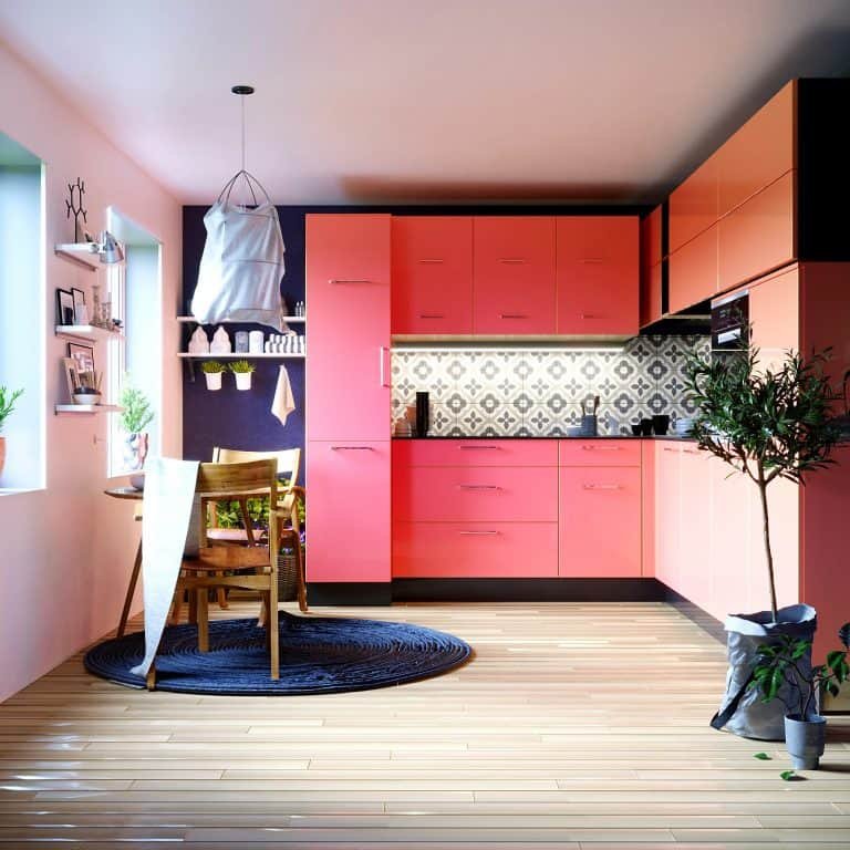 Pink kitchen Design