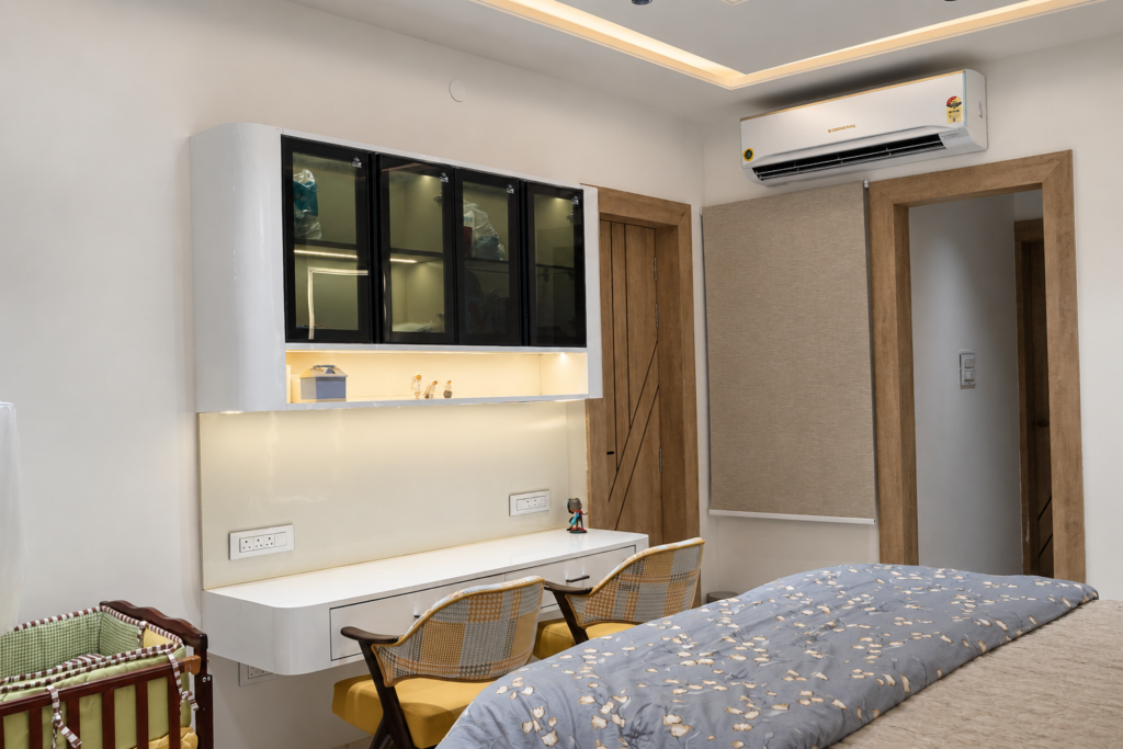 Bedroom with TV console study desk, near CCS International Airport, Lucknow